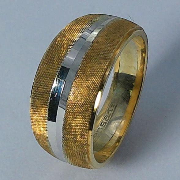 14K Tu-tone Keepsake Wedding Ring, 8.7-4.3mm, Size 5