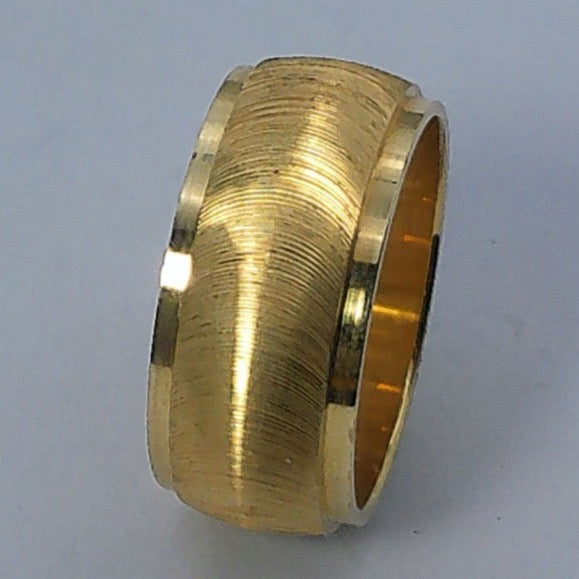14K Yellow Gold Goldmaster Wedding Band, 7.9mm,Size 4.5