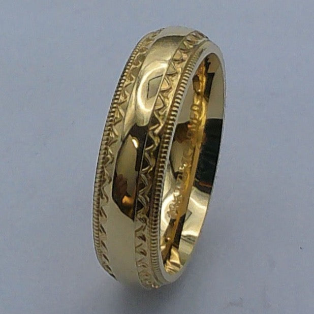 14K Yellow Gold Artcarved Comfort-fit Wedding Band, 5mm, Size 5.5