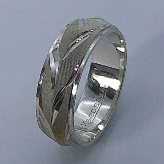 14K White Gold Keepsake Wedding Ring, 5.3mm, Size 4