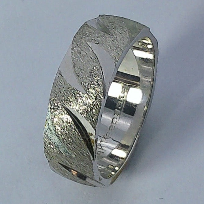 14K White Gold Keepsake Wedding Ring, 6mm, Size 5.5