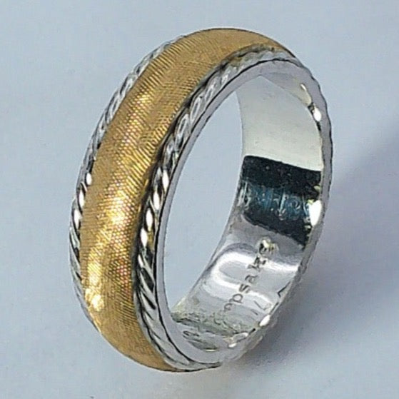 14K Tu-tone Keepsake Wedding Ring, 5.8mm, Size 5.5