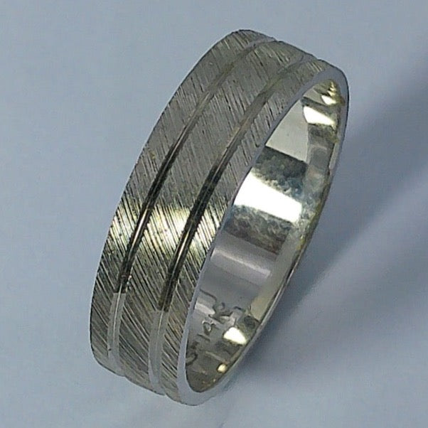 14K White Gold Goldmaster Wedding Band, 5mm, Size 6.5