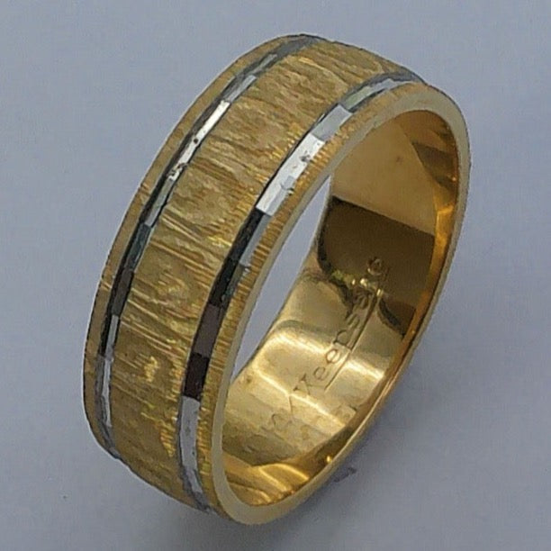 14K Yellow Gold Keepsake Wedding Band, 6mm, Size 6