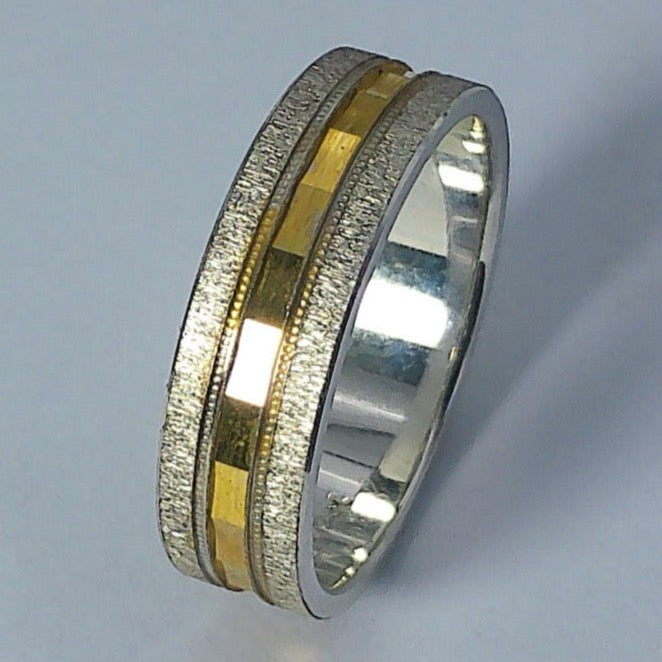14K Tu-tone Goldmaster Wedding Band, 6mm, Size 9