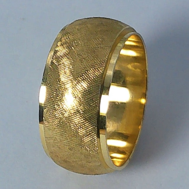 14K Yellow Gold Goldmaster Wedding Band, 7.6mm, Size 3.5