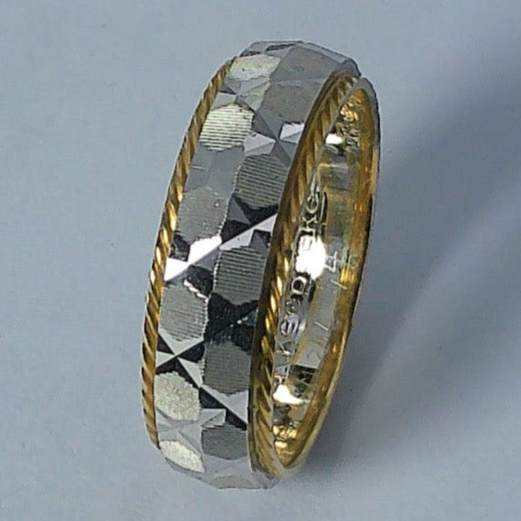 14K Tu-tone Keepsake Wedding Band, 5.5mm, size 4.5