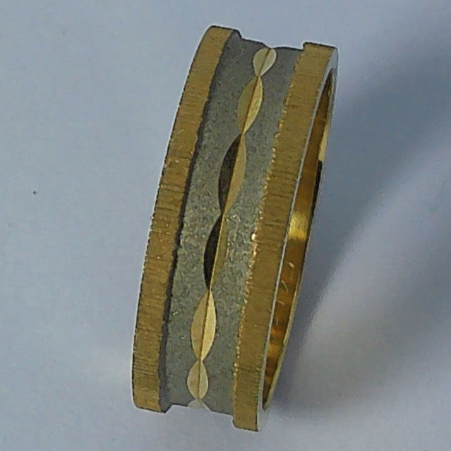 14K Tu-tone Goldmaster Wedding band, 5.8mm, Size 5.5