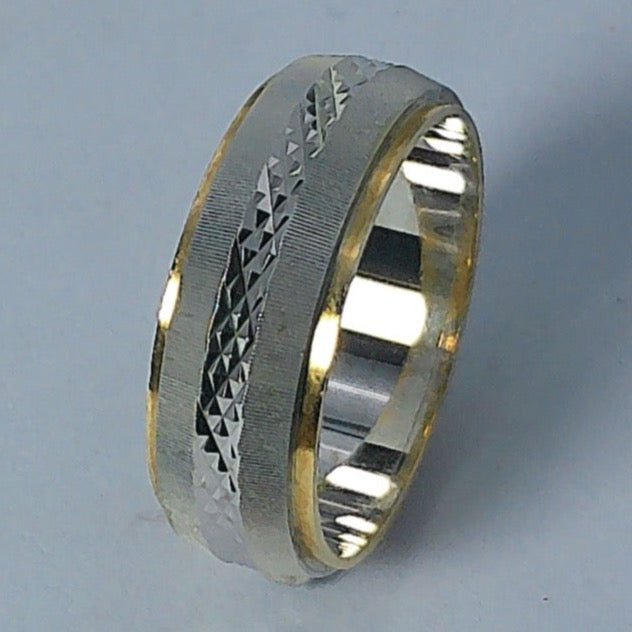 14K Tu-tone Keepsake Wedding Band, 5.8mm, Size 4