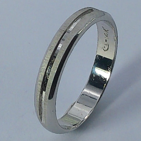 14K White Gold Goldmaster Wedding Band, 4mm, Size 10