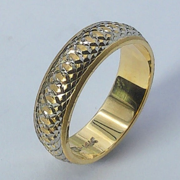 14K Tu-tone Goldmaster Wedding Band, 6mm, Size 8