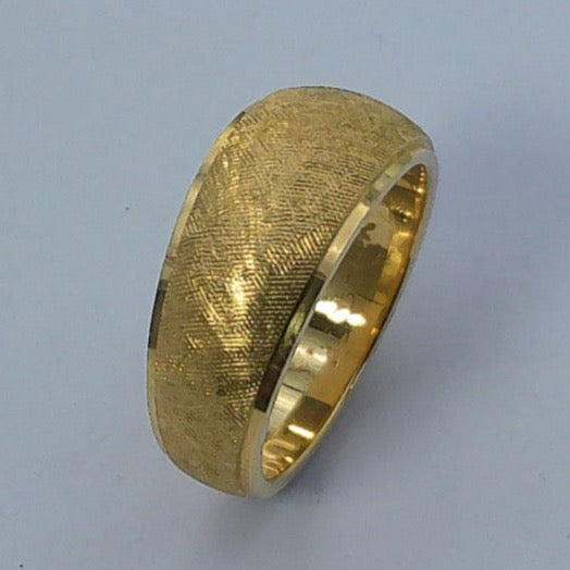 14K Yellow Gold Goldmaster Wedding Ring, 7.5-3.9mm, Size 4