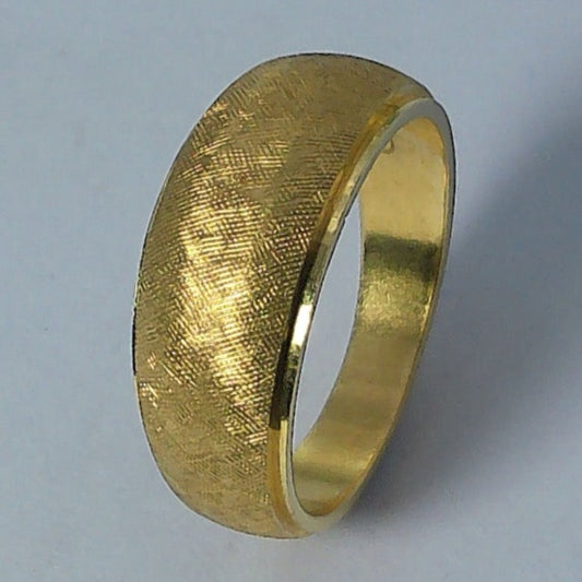 14K Yellow Gold Goldmaster Wedding Ring, 7.5-3.4mm, Size 4