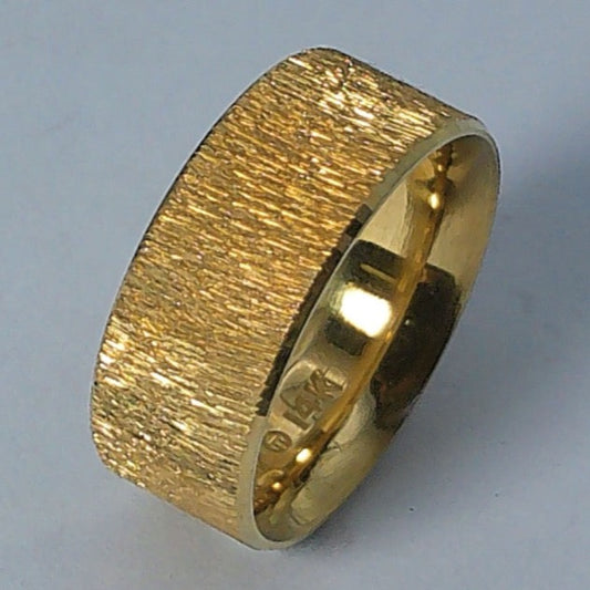 14K Orange Blossom Comfort-fit Wedding Band, 7mm, Size 5