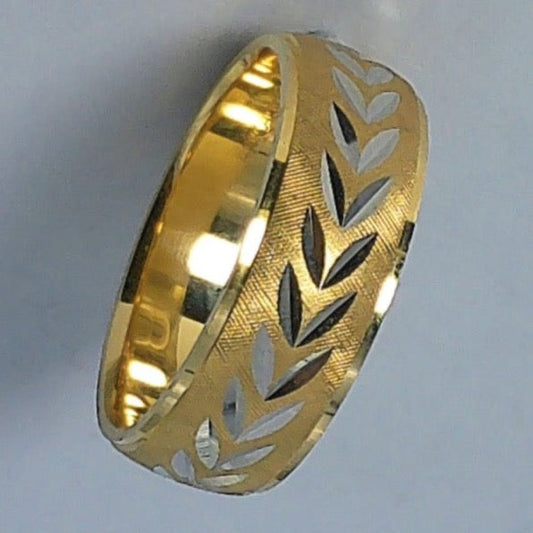14K Yellow Gold Artcarved Wedding Band, 6mm, Size 5