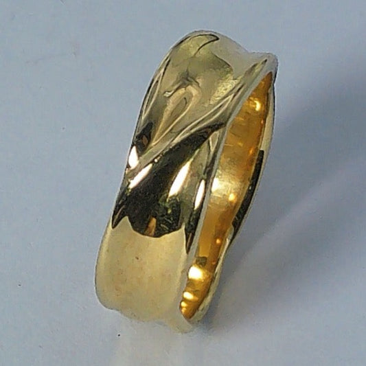 14K Yellow Gold Artcarved Wedding band, 5.8mm, Size 5.5