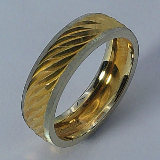 14K Tu-tone Keepsake Wedding Ring, 5mm, Size 5