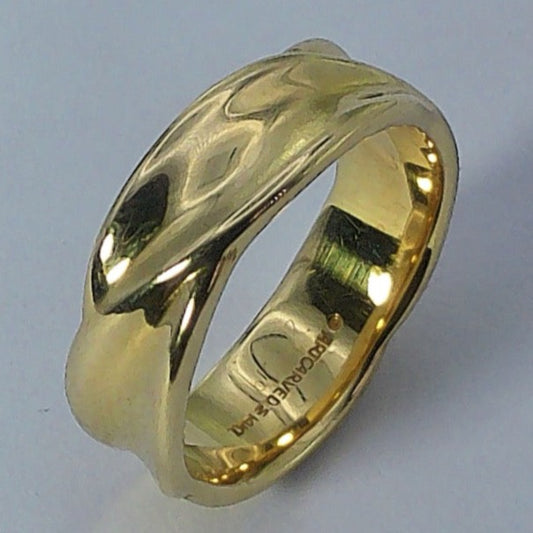 14K Yellow Gold Artcarved Wedding Ring, 6mm, Size 5