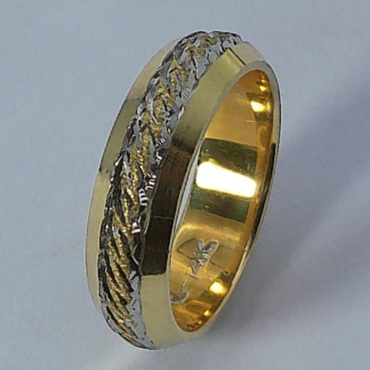 14K Tu-tone Goldmaster Wedding Ring, 4.9mm, Size 5