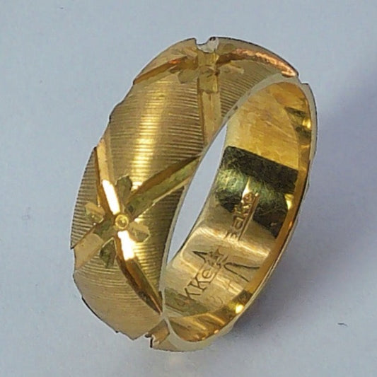 14K Tu-tone Keepsake Wedding Ring, 6mm, Size 5
