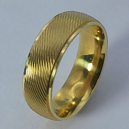 14K Yellow Gold Comfort-fit Wedding Ring, 6mm, Size 5