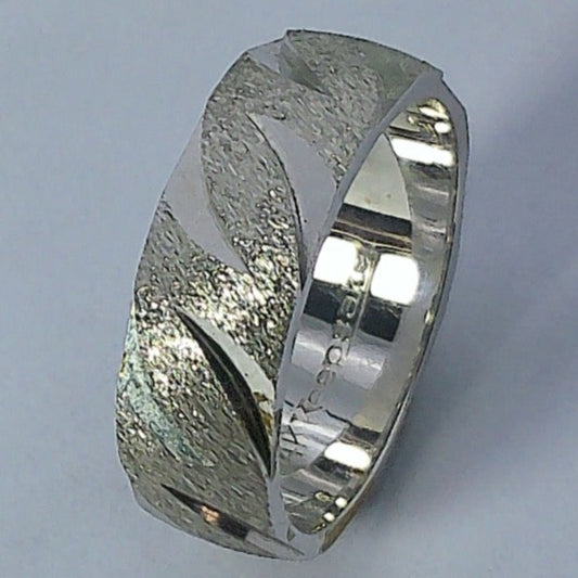 14K White Gold Goldmaster Wedding Ring, 7.9mm, Size 5