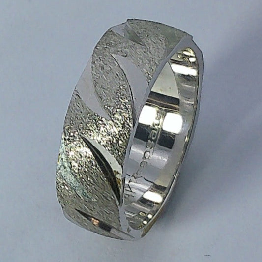14K White Gold Keepsake Wedding Ring, 6mm, Size 5.5
