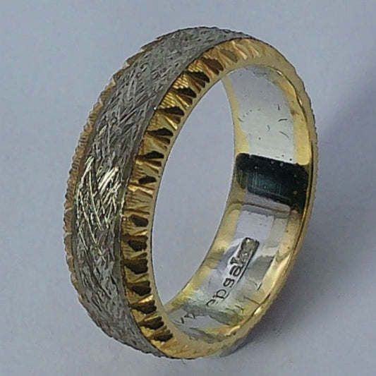 14K Tu-tone Keepsake Wedding Ring, 6mm, Size 5