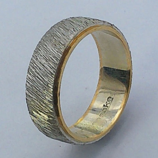 14K Tu-tone Keepsake Wedding Ring, 6mm, Size 5