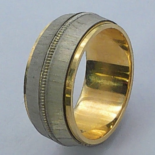 14K Tu-tone Keepsake Wedding Ring, 7.7mm, Size 5