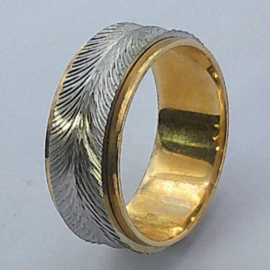 14K Tu-tone Goldmaster Wedding Ring, 6.9mm, Size 5