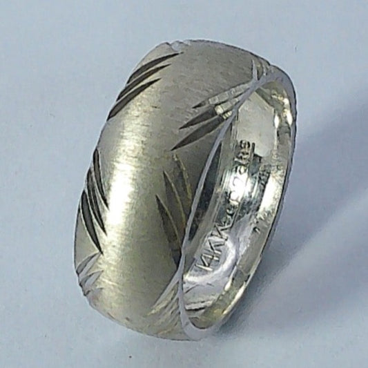 14K White Gold Keepsake Wedding Band, 7mm, Size 5.5