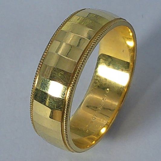14K Yellow Gold Artcarved Wedding Band, 5.5mm, Size 5.5