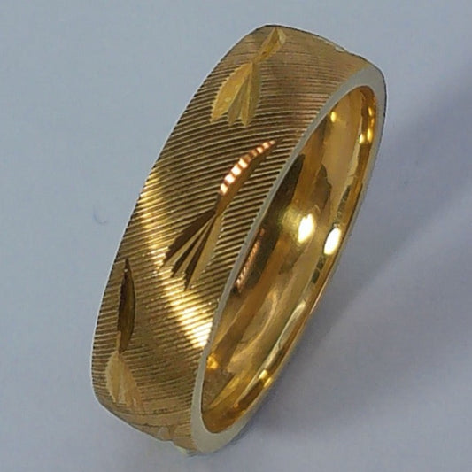 14K Yellow Gold Keepsake Wedding band, 5mm, Size 6