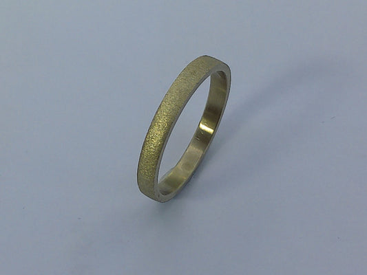 14K White Gold Wedding Band, 2.6mm, Size 6.75
