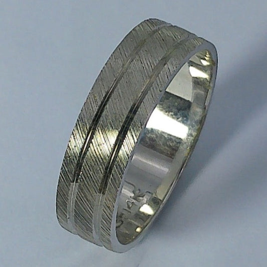 14K White Gold Goldmaster Wedding Band, 5mm, Size 6.5