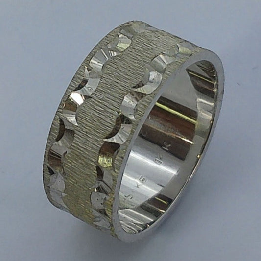 14K White Gold Keepsake Wedding Band, 7.4mm, Size 6