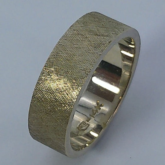 14K White Gold Goldmaster Wedding Band, 6mm, Size 6