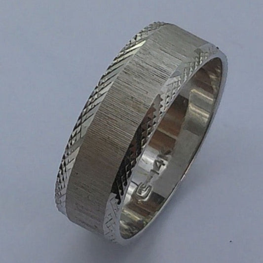14K White Gold Goldmaster Wedding Band, 6mm, Size 6.5