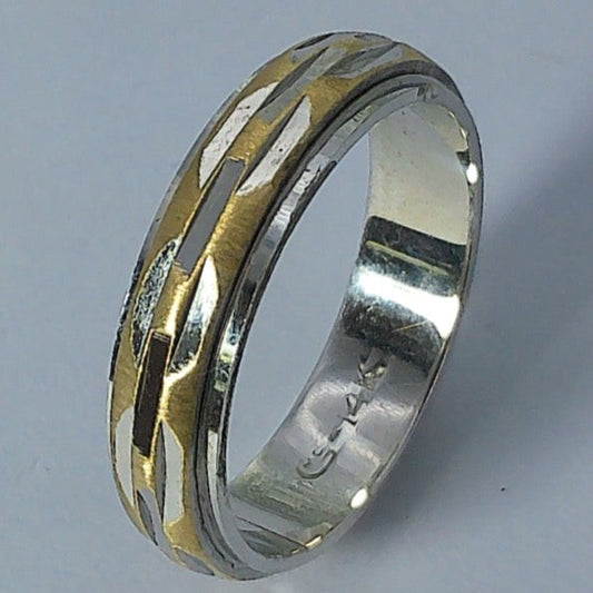 14K Tu-tone Goldmaster Wedding Band, 4.8mm, 6.5