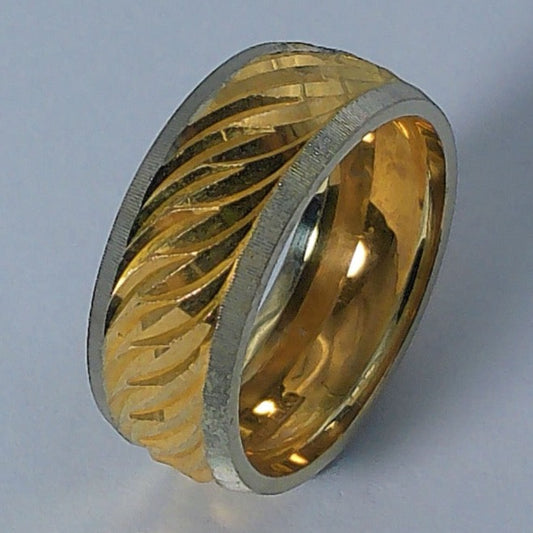 14K Tu-tone Keepsake Wedding Band, 7.1mm, Size 6