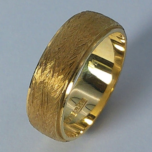 14K Yellow Gold Keepsake Wedding Band, 6mm, Size 6