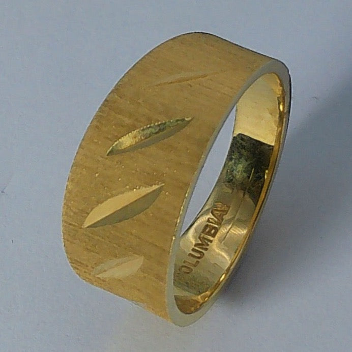 14K Yellow Gold Columbia Wedding Ring, 9-4.2mm, Size 7