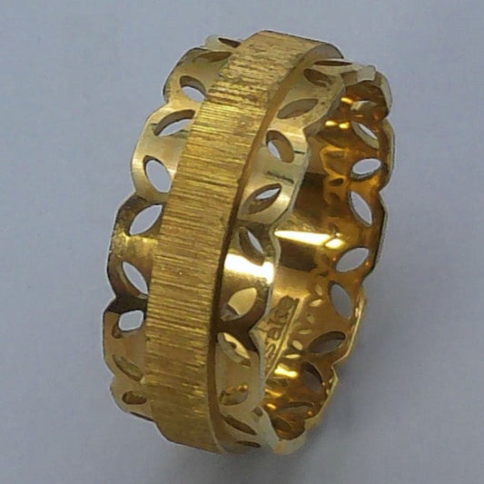 14K Yellow Gold Keepsake Wedding Band, 8mm, Size 7