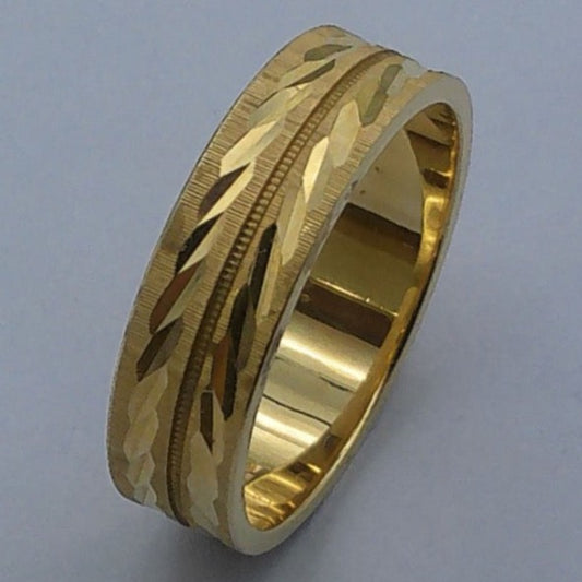 14K Yellow Gold Goldmaster Wedding Band, 6mm, Size 9