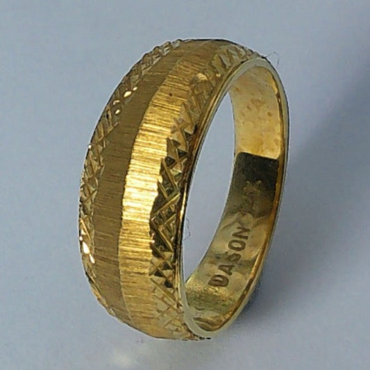 14K Yellow Gold Dason Wedding Ring, 7-3.8mm, Size 6