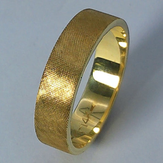 14K Yellow Gold Allison-Kaufmann Wedding Band, 5mm, Size 7.5