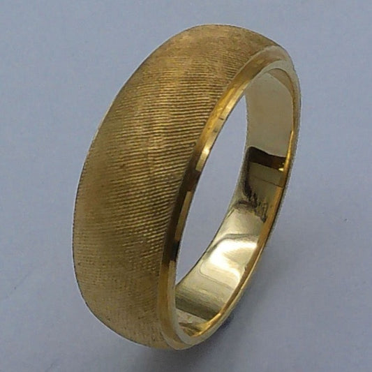14K Yellow Gold Goldmaster Wedding Ring, 7.4-3.4mm, Size 7