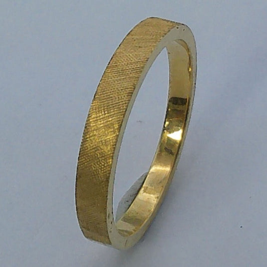 14K Yellow Gold Wedding Ring, 3-2.3mm, Size 6.5