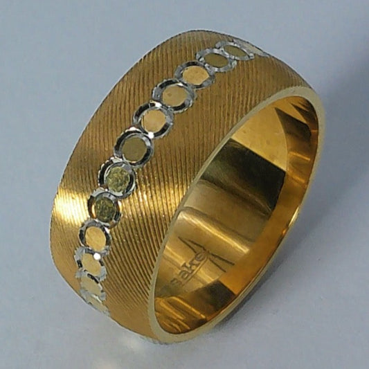 14K Yellow Gold Keepsake Wedding Band, 8mm, Size 6.5